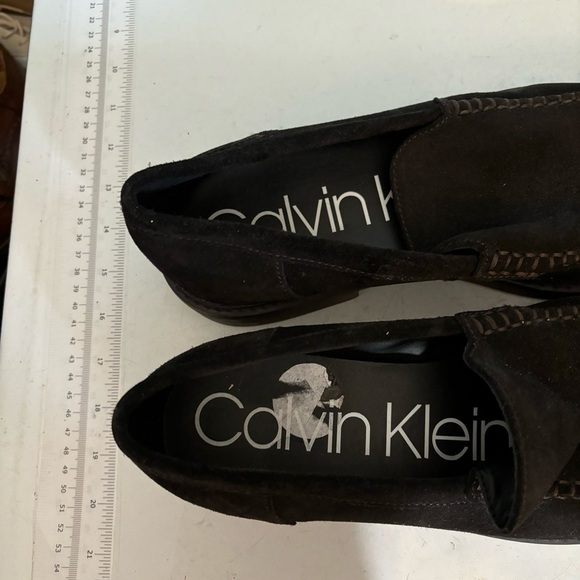Calvin Klein Vance brown suede slip on loafers in size 10.5 - Picture 5 of 10